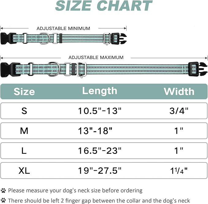 Martingale Dog Collar, Adjustable Nylon Reflective Collar - Image 6