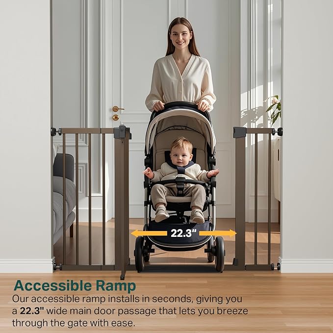 Cumbor 29.7-48" Baby Gate for Stairs, Mom's Choice Awards Winner-Dog Gate for - Image 8