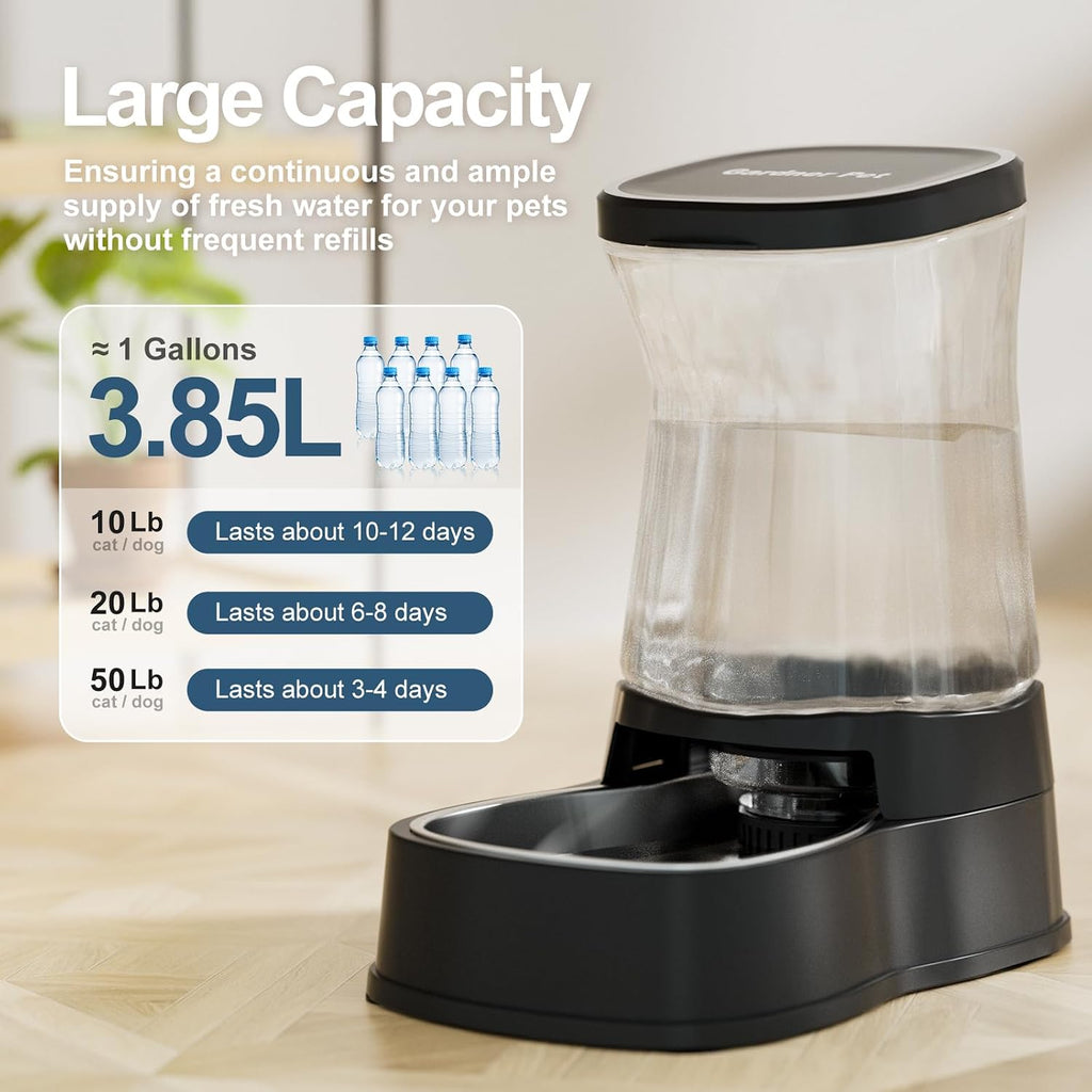 Automatic Dog Water Dispenser, Stainless Steel Bowls Feeder, 100% BPA-Free