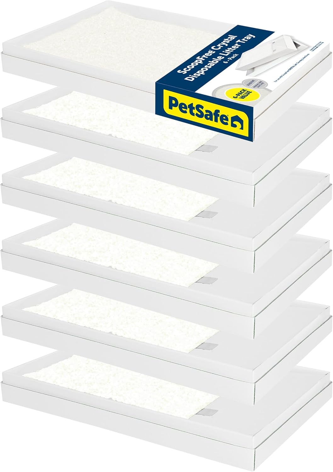 PetSafe ScoopFree Disposable Crystal Cat Litter Tray, Fresh Scent, 3 Pack