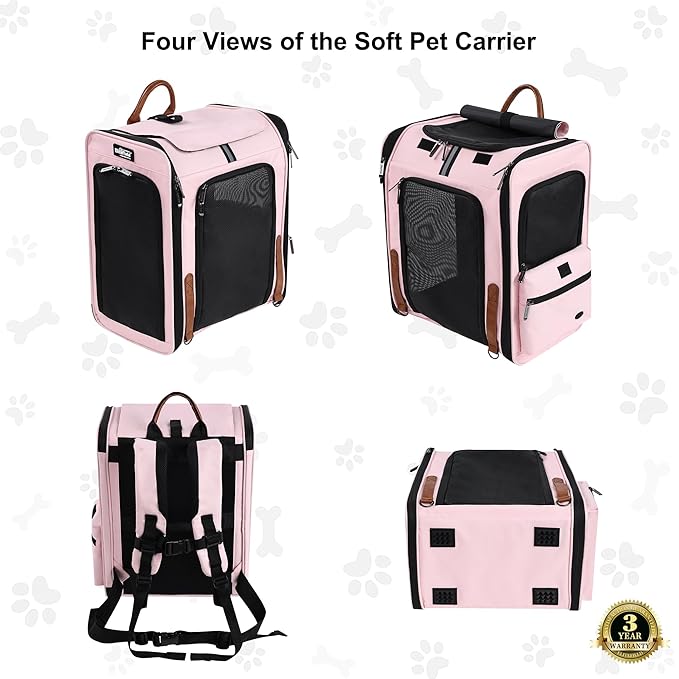 EliteField Deluxe Backpack Pet Carrier, Travel Soft-Sided Carrier Bag - Image 3