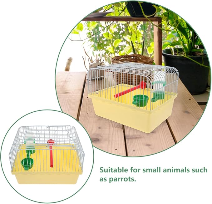 Portable Bird Cage with Waterer Food Box and Perch Lightweight Spacious Travel - Image 9
