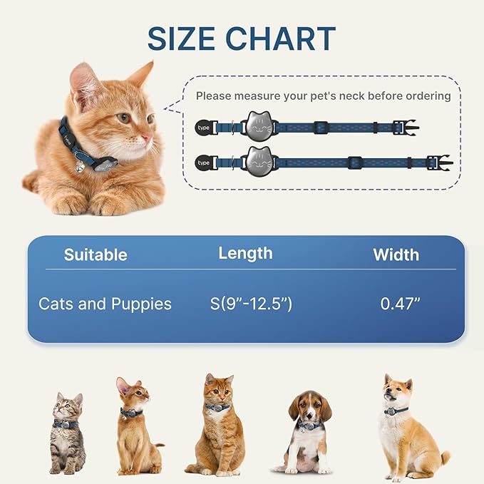 Waterproof Airtag Cat Collar, Breakaway Cat Airtag Collar - Image 6