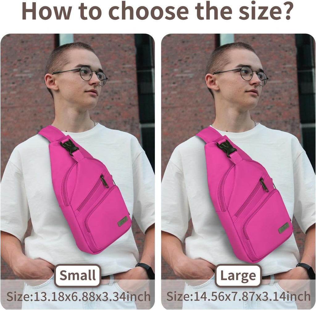 Crossbody Sling Bag Men, Casual Shoulder Backpack, Chest Daypack Satchel for Hiking Travel