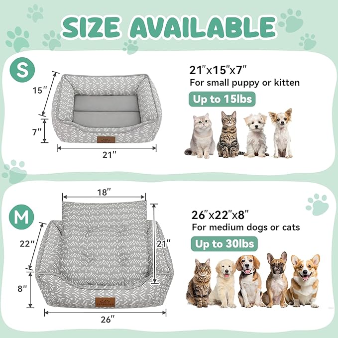 Rectangle Cat Dog Bed for Large Medium Small Pets Indoor Outdoor Machine - Image 2