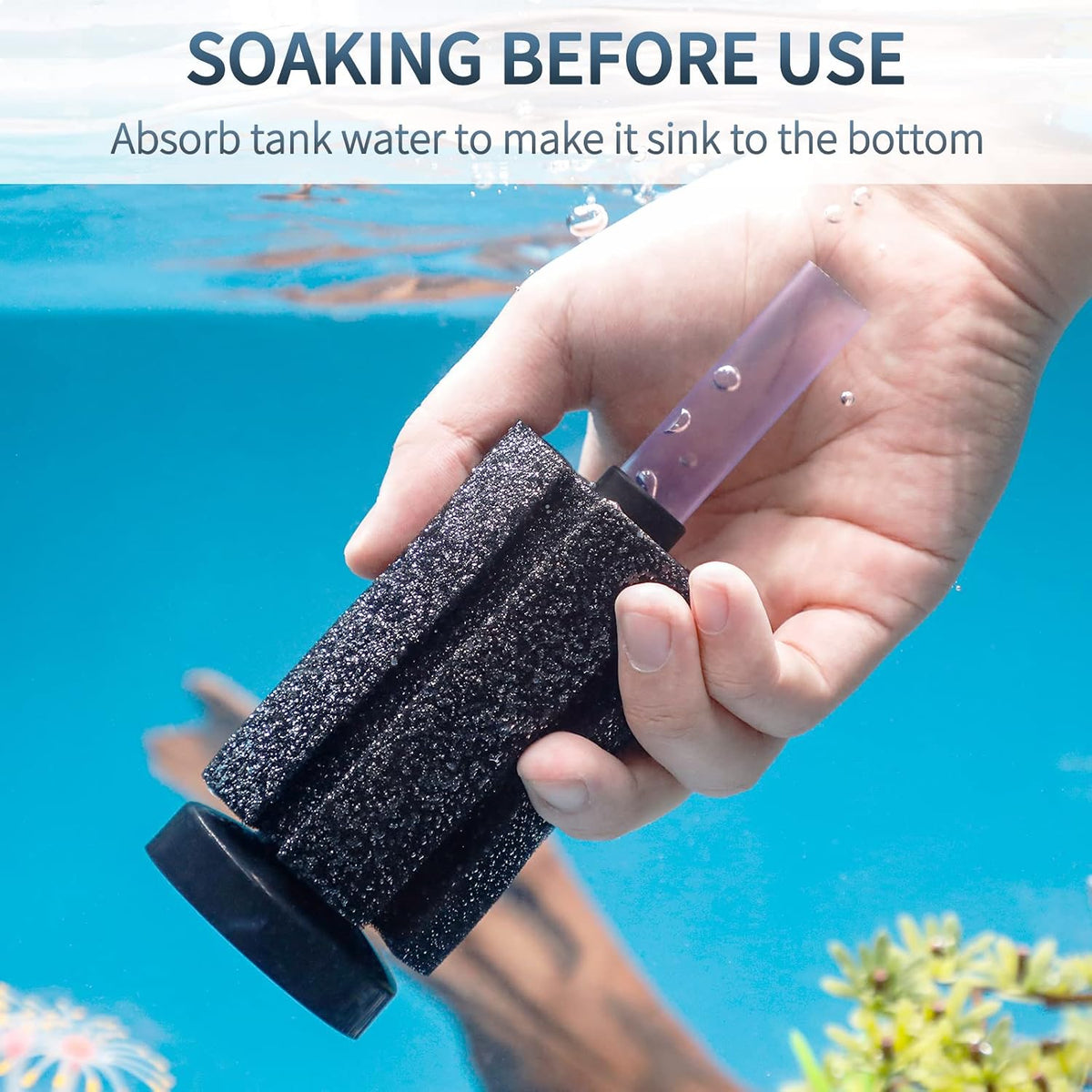Pawfly Aquarium Bio Sponge Filter Quiet Betta Fry Shrimp and Small Fish Foam Filter for Fish Tanks up to 20 Gallons, 3 Pack