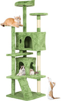 BestPet | 70" Cat Tree Tower | Green | Sturdy, Hanging Cat Toys, Observation by BestPet
