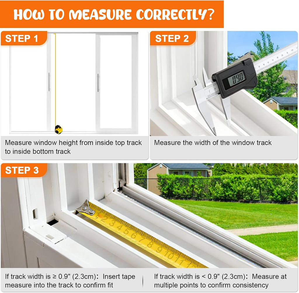 44-47" Vertical Cat Door for Window, Adjustable Height & 4 Locks