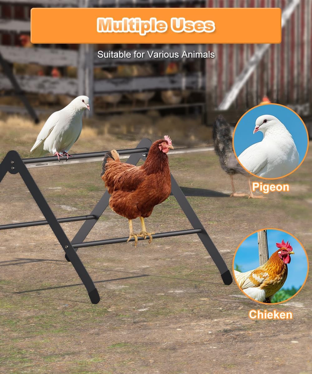 Koutemie Adjustable Chicken Perch for Coop, Large