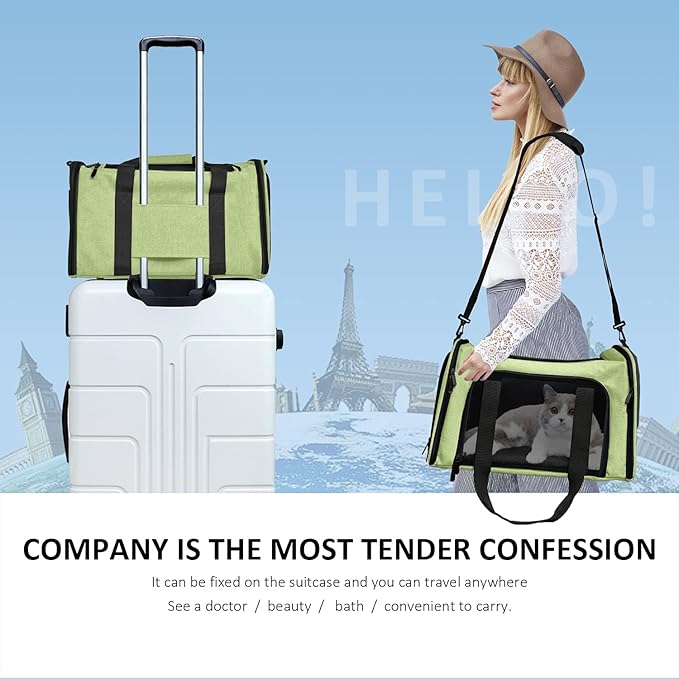 Henkelion Pet Carrier for Small Medium Cats Dogs Puppies up to 15 Lbs, Airline - Image 6