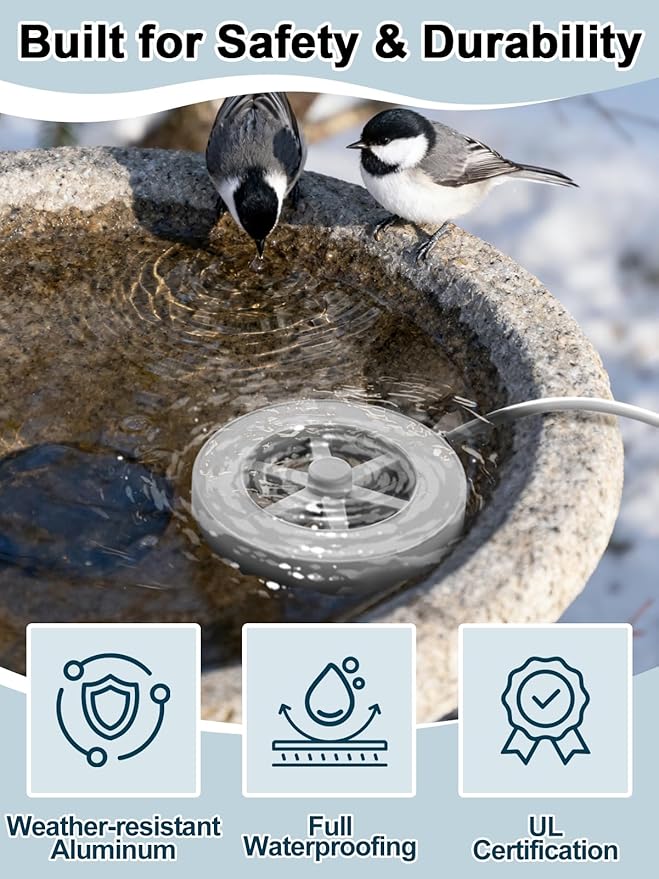 Alphatool 70W Bird Bath Heater for Outdoors in Winter - Image 4