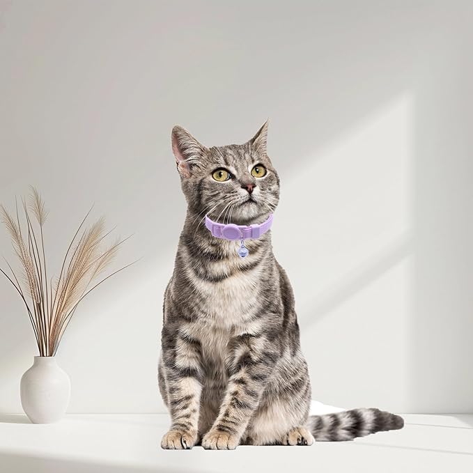 Breakaway Cat Collar with Bell, Safety Buckle Kitten Collar, Elastic Strech - Image 7