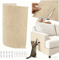 Cat Scratch Mat, 78.7"x15.8" Trimmable Self-Adhesive Cat Scratcher Carpet, DIY Cats Scratch Furniture Protector for Couch, Sofa, Wall & Door, Protector from Cat Claws (Beige)