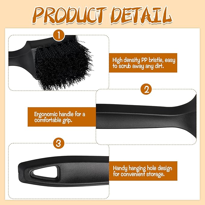 2 Pcs Brush for Bird Baths Black Hard Bristle Cleaning Brush - Image 3
