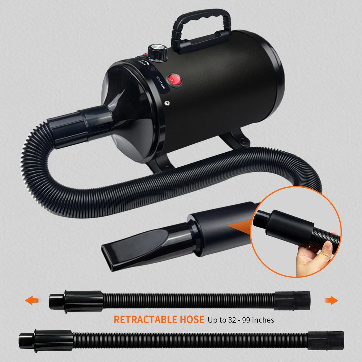 Dog Dryer for Pet Grooming, High-Velocity Force Blow Dryer
