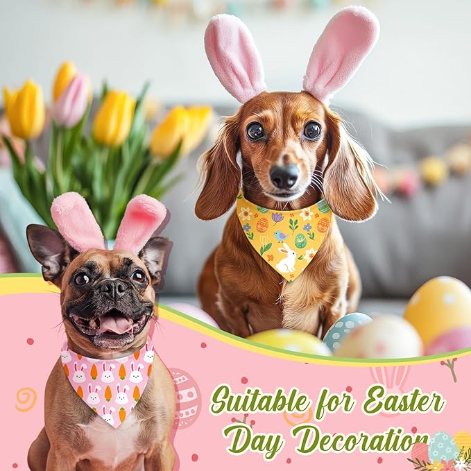 Weewooday 50 Pcs Easter Dog Bandanas Bulk - Image 2