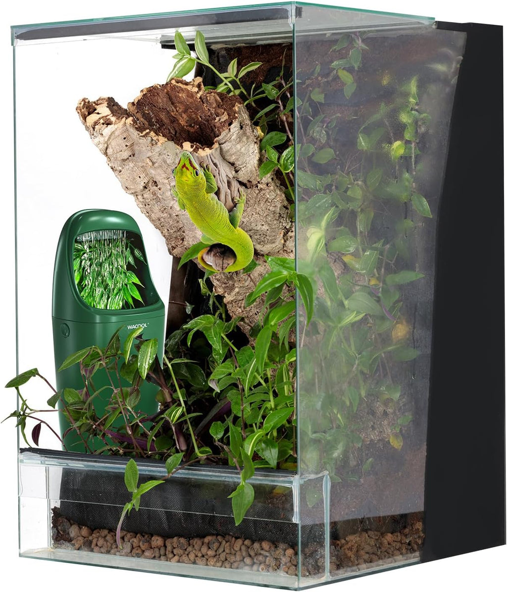 Wacool Reptile Water Dripper Chameleon Drinking Fountain Water Dispenser, Automatic Water Feeder for Bearded Dragon Gecko Lizard Frog Snake/Reptile Accessories