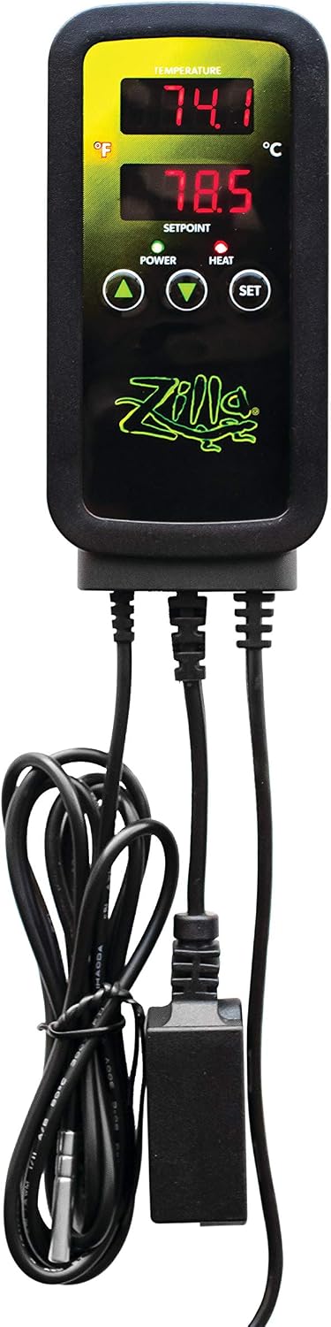 Zilla Digital Temperature Controller, Thermostat for Reptile Terrariums