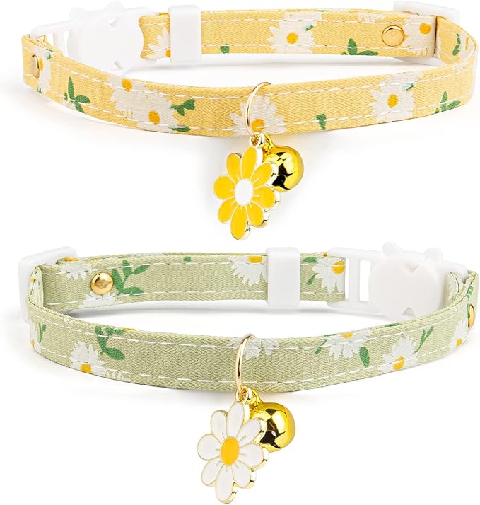 2 Pack Cotton Breakaway Cat Collar by Liugjiau