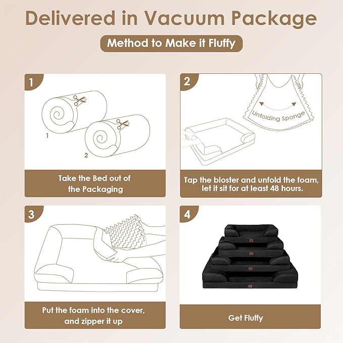 EHEYCIGA Orthopedic XL Dog Beds, Waterproof Memory Foam Dog Bed - Image 7