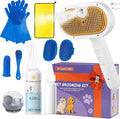 Pet Steam Brush Set for Dogs & Cats, Includes 3-in-1 Self Cleaning Spray Comb by LetsFeedPetPremiumCollectio