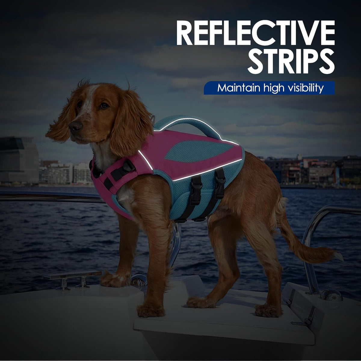 AOFITEE Large Dog Life Jacket High Buoyancy Dog Life Vest for Swimming, XXL