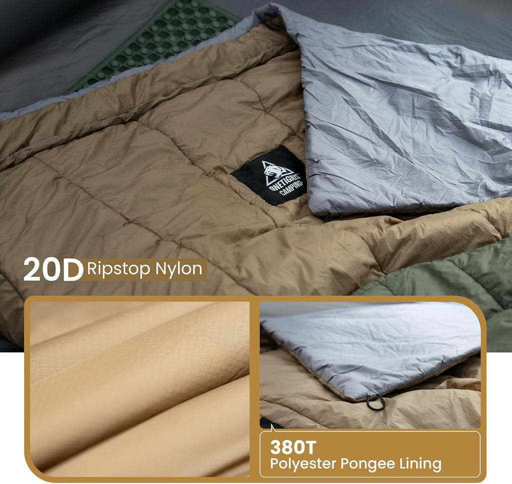 OneTigris Featherlite Ultralight Sleeping Quilt, Weighs 35oz, Warm Hammock Topquilt 40 Degree, with Footbox, Perfect for Outback Camping, Hiking, Backpacking and Hammocks