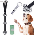 Dog Doorbells Pet Bell for Door Potty Training, Adjustable Door Bells for Dogs Puppies Poochie Doggie to Ring to Go Outside, Hanging Bells for Doorknob/Handle (1-Pack)