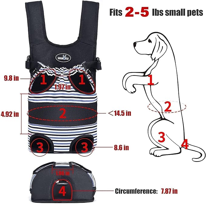 Pet Carrier Backpack, Pet Front Dog Carrier Backpacks, Adjustable Pet Front Cat - Image 9