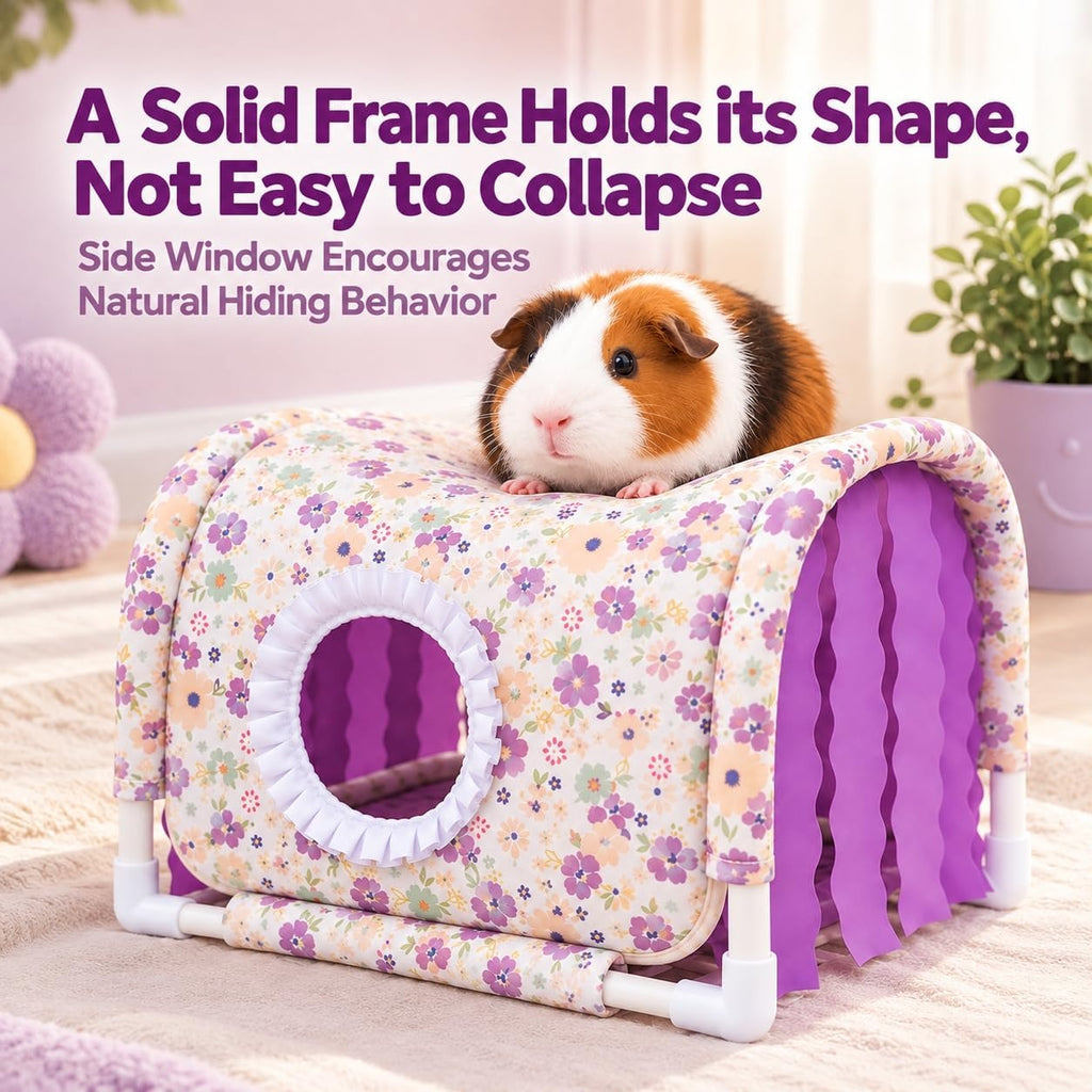 ZANTIE Guinea Pig Hideout Tunnel-Bottomess Small Animal Hide Tunnel