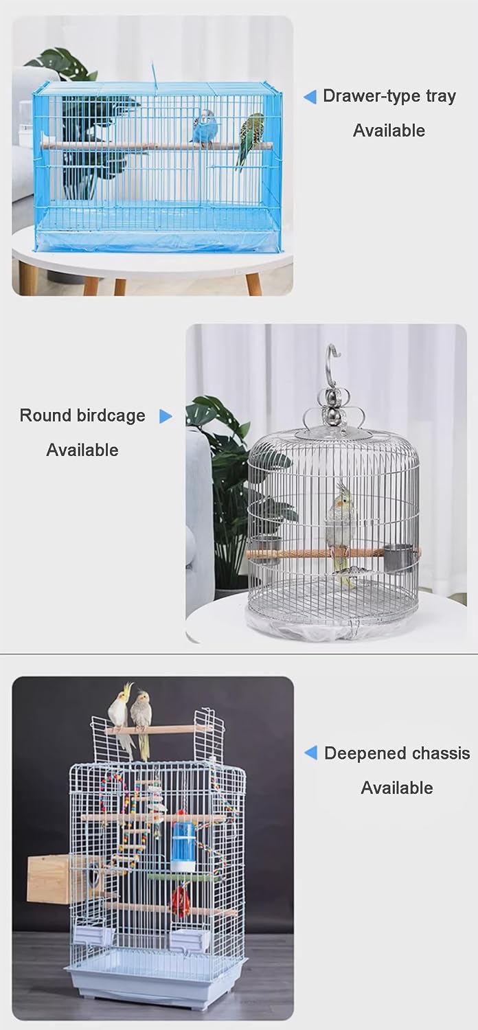 50Pcs Disposable Bird Cage Liner, Plastic Parrot Birdcage