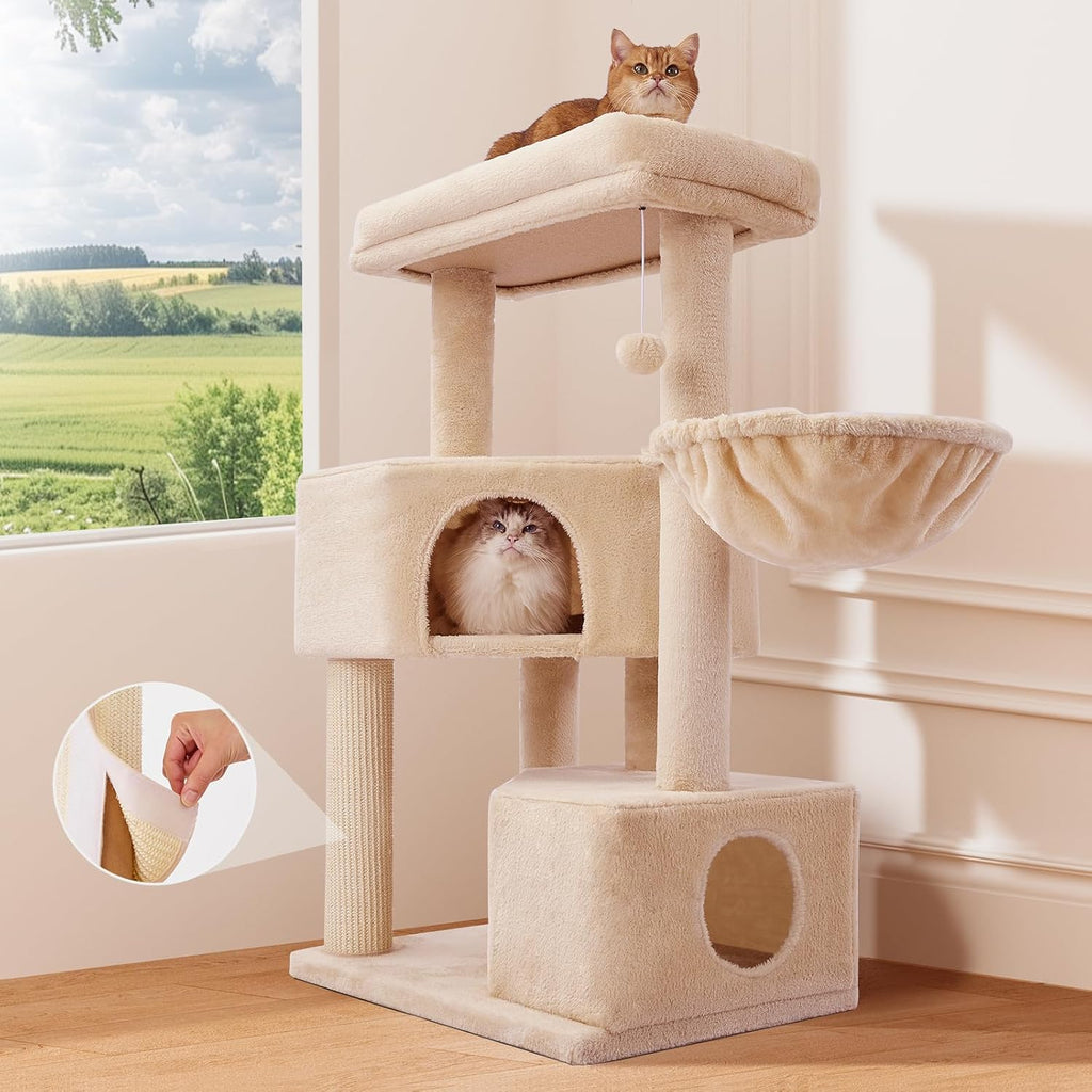 Gardner Pet Cat Tower for Large Cats, 41" Heavy Duty Cat Tree