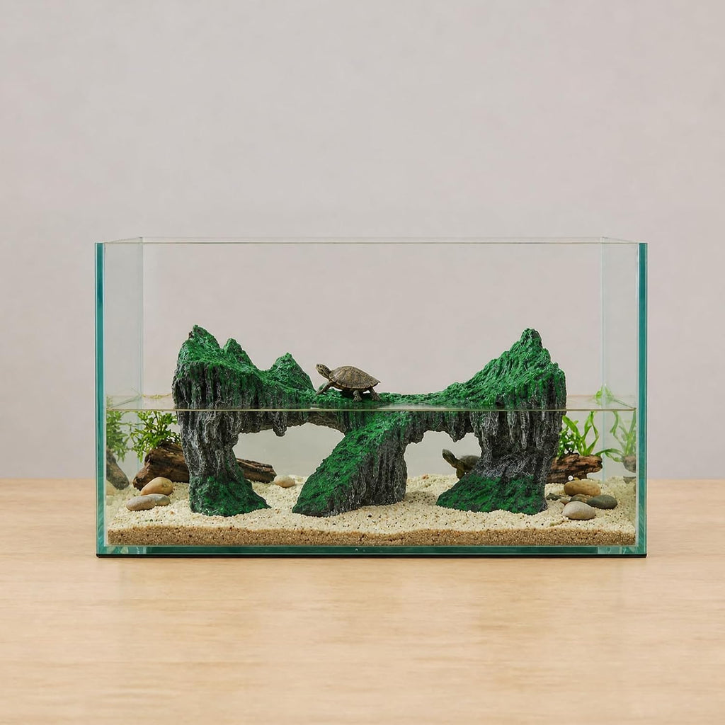 Artificial Large Aquarium Aquascaping Rock, 11" Resin Fish Tank Decor Stone