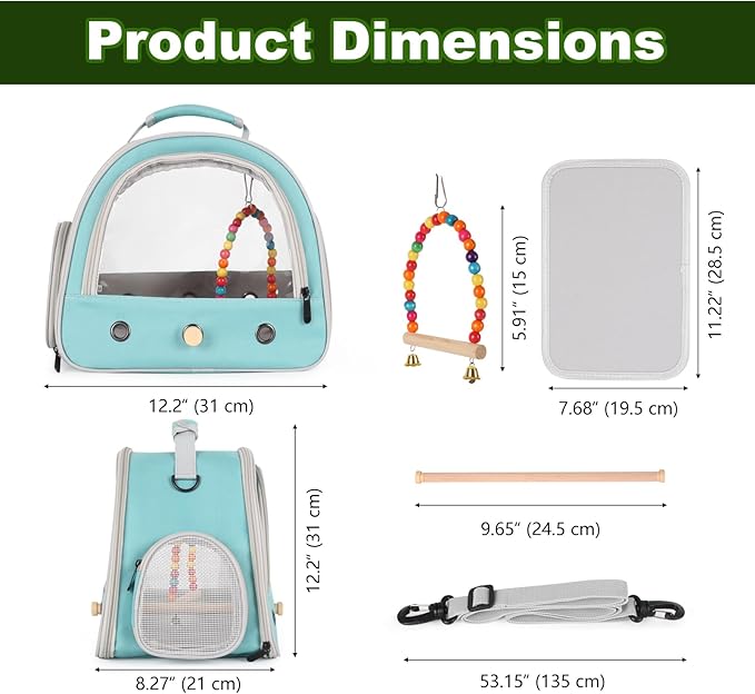 Portable Parrot Travel Cage Carrier - Image 2