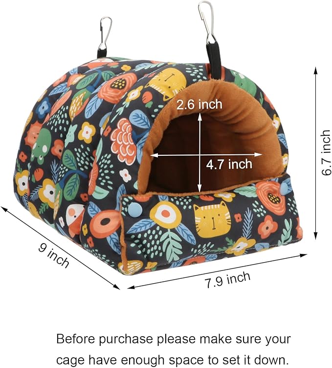 Wontee Bird Nest House Winter Warm Snuggle Hut Bird Bed Hanging Hammock - Image 4