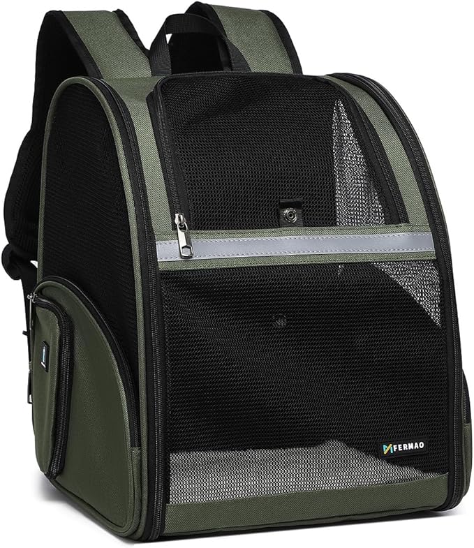 Cat Backpack Carrier for Small Dogs and Medium cat Puppy Kitten Bunny Pet by FERMAO