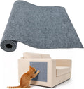 Cat Scratch Furniture Protector for Couch, Self-Adhesive Felt Cat Scratch Pad for Indoor Cats, Wall & Door, Trimmable DIY Cat Couch Protector with Pins (Beige, 39.3 x 15.8 Inch)