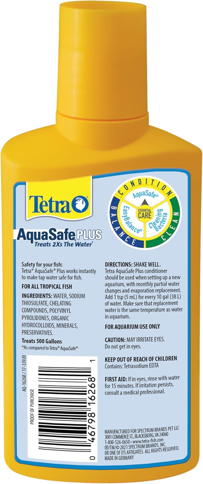 Tetra AquaSafe Plus, 8.45 Ounces, aquarium Water Conditioner And Dechlorinator - Image 2