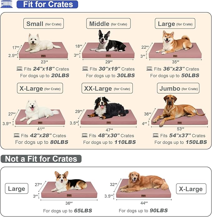 Outdoor Orthopedic Dog Bed for Extra Large Dogs, XL Waterproof Flat Pet Bed - Image 2
