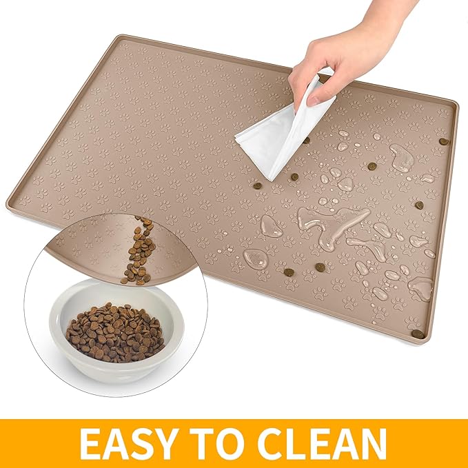 Ptlom Silicone Dog Food Mat Waterproof Pet Feeding Mat - Image 7
