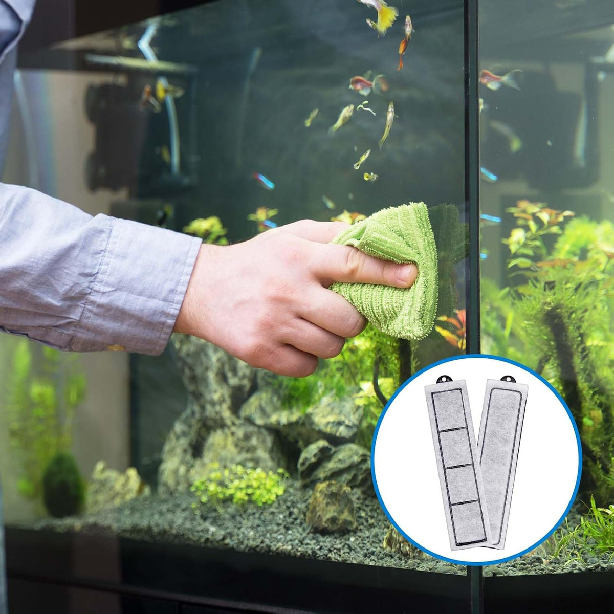 12 Pcs Aquarium Filter Cartridges Compatible with RF-S Filters
