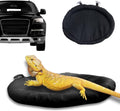 Bearded Dragon Bed Soft Mat with Suction Cup for Travel, Black