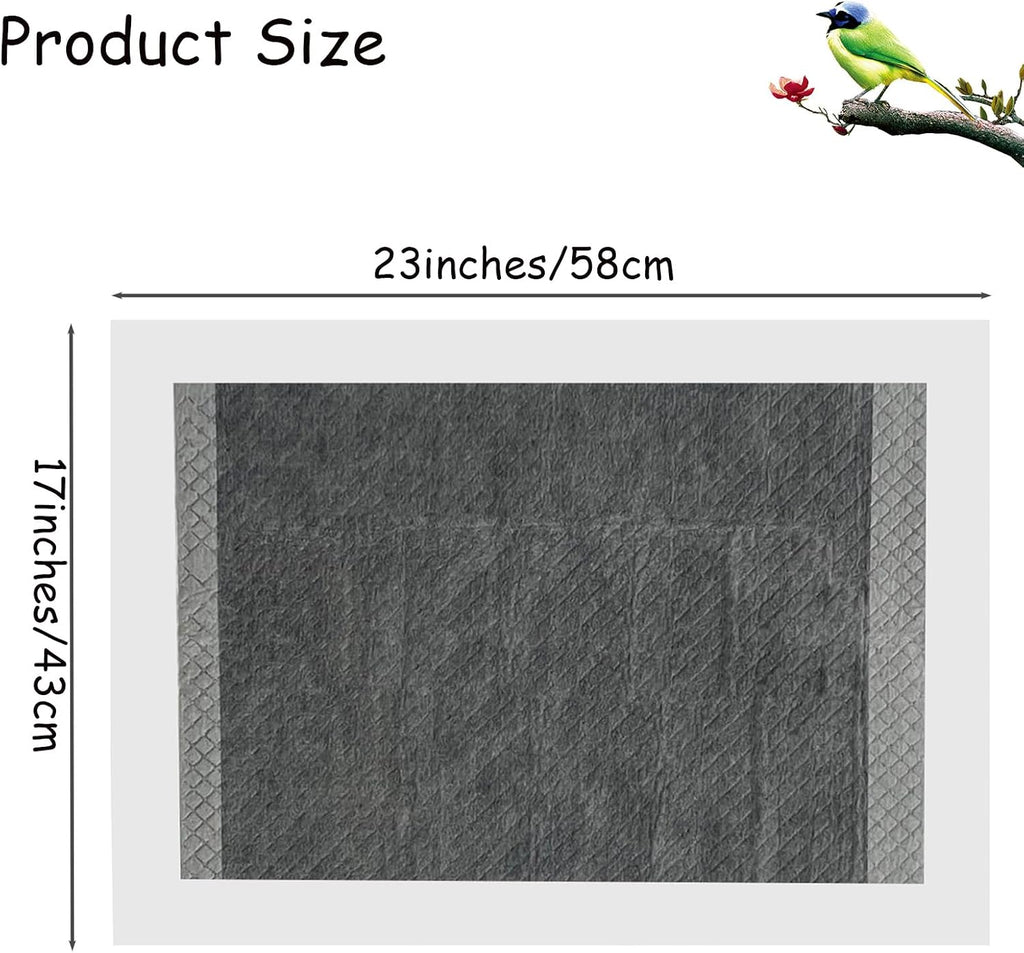 50 Sheets 23 x 17in Super-Absorbent Cage Liners for Pet Birds