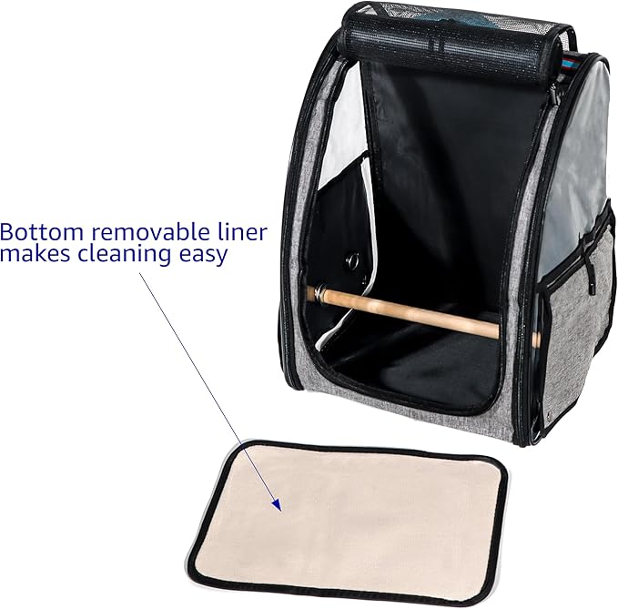 Trademark Innovations Bird Backpack, Bird Carrier Travel Cage, Portable Bird - Image 4