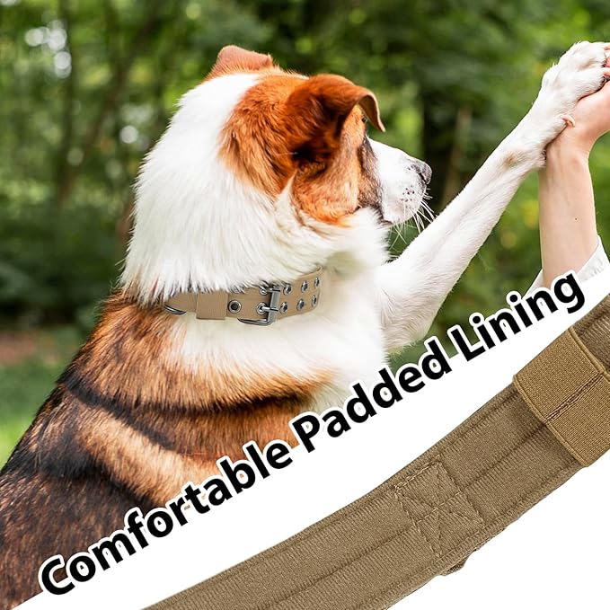 Tactical Dog Collar with Handle, Military Adjustable Heavy Duty Metal Buckle - Image 5