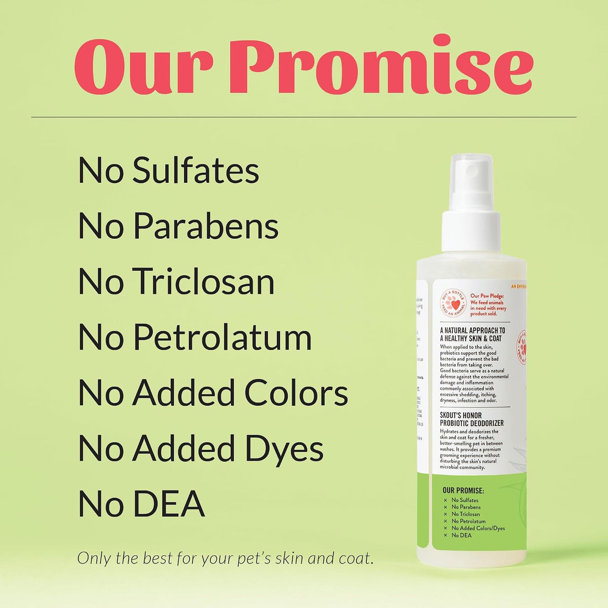 SKOUT'S HONOR Probiotic Dog Deodorizing Spray - Sunkissed Coconut, 8 oz