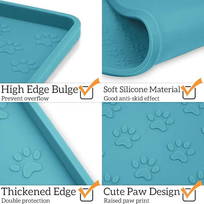 Ptlom Dog Food Mat Anti-Slip Bowl Mats - Image 4