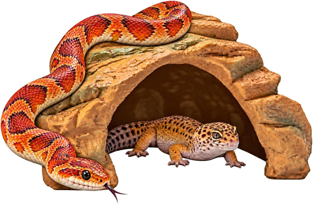 Terrarium Decor, Lizard Snake Reptile Hide, Reptile Hideout Cave