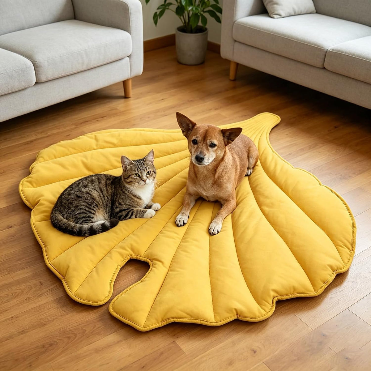 Letalong Extra Large Leaf Shaped Dog Blanket 50x45''