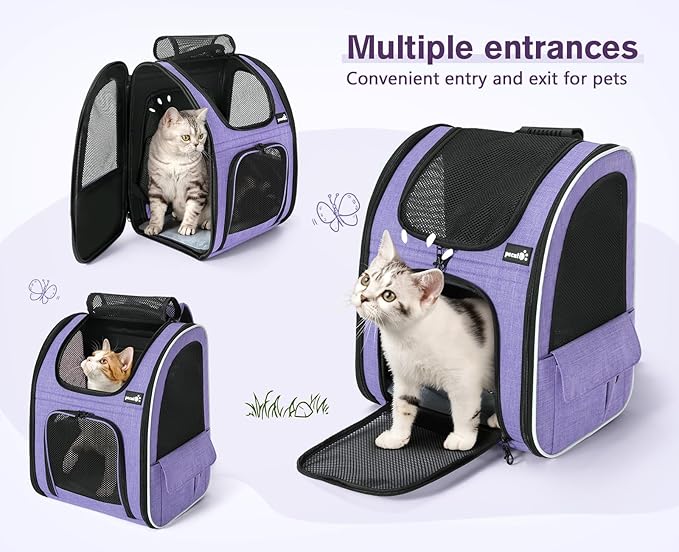 Pecute Cat Backpack Carrier Expandable, Pet Backpack - Image 8